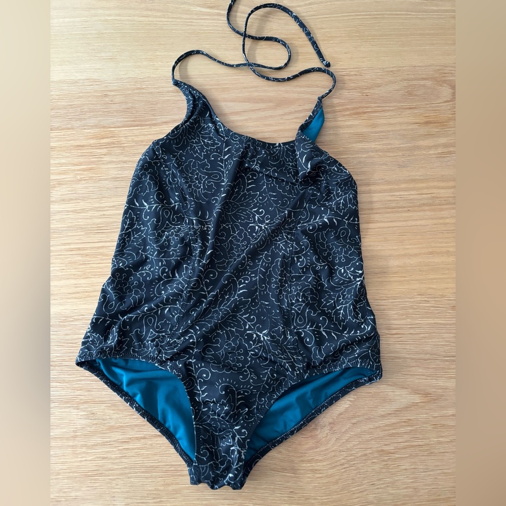 Mollusk Surf Shop halter one piece swimsuit